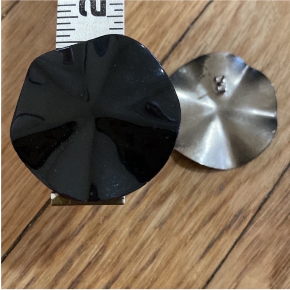 1980s black earrings